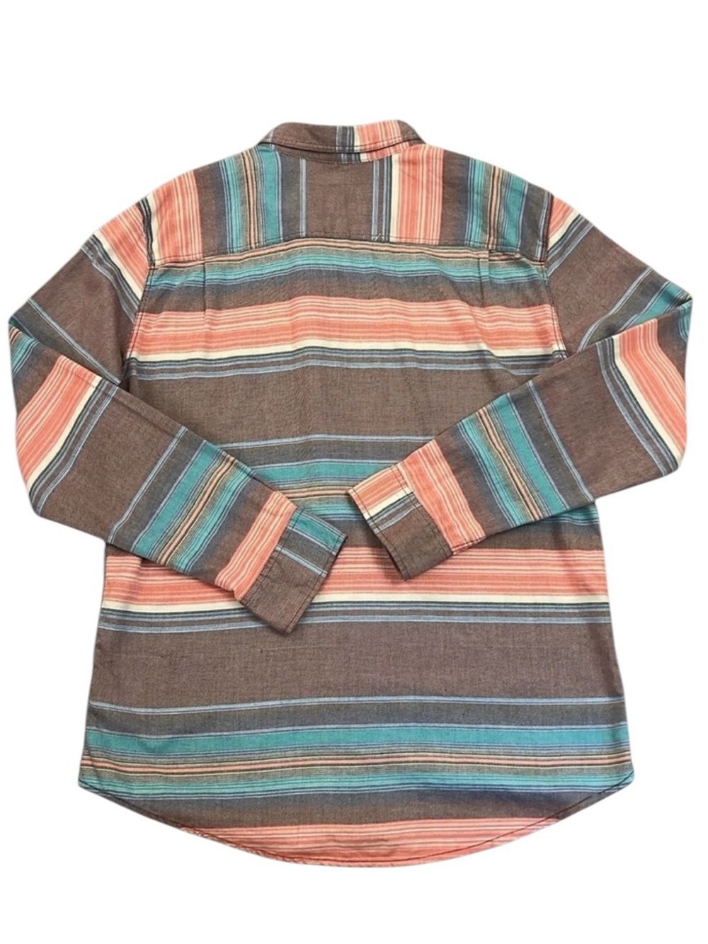 Modern Amusement Stripe Flannel Shirt XL Western Outdoor Cotton Button Up - Picture 3 of 16